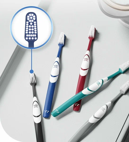 Зубная щетка New Perfection Antibacterial Double Fine