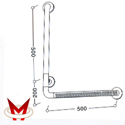 Поручень для санитарно-гигиенических комнат 8808 (белый)