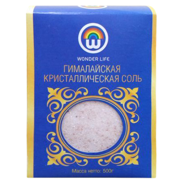 Пищевая гималайская соль(2-5 мм) в картонной упаковке, 500 гр