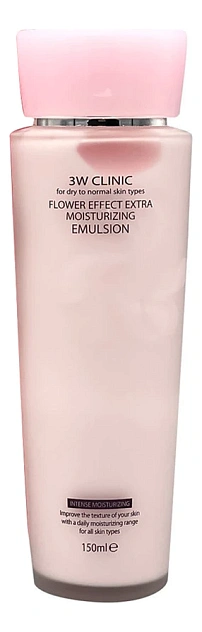 Эмульсия для лица с экстрактом цветов 3W FLOWER EFFECT EXTRA MOISTURIZING EMULSION