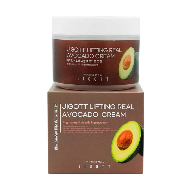 Крем-лифтинг для лица с авокадо Jigott Lifting Real Avocado Cream 150 мл